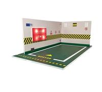 Modèle Diorama du garage - Scène du garage moulé sous pression en 1:24 | Modèle miniature de garage pour parking à LED - Sous-sol en PVC avec éclairage, pour modèles de voiture et vitrine