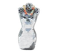 Modèle disco féminin miroir - Figurine réfléchissante argentée Ornement de table artistique | Bibliothèque polyvalente pour la maison, le bureau, la décoration, l'art moderne, la sculpture, la