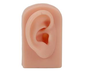 Modèle D'oreille en Silicone, Modèle Droit Souple et Flexible, Fausse Oreille, Parties du Corps en Silicone, Moule D'oreille en Silicone Réaliste pour la Pratique du Perçage(2#)