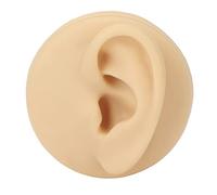 Modèle D'oreille En Silicone, outchouc Modèle d'oreille Flexible, Empreinte Du Canal Auditif Long Prenant Des Outils D'apprentissage Pratiques Fausse Oreille, à gauche, présentoir de oux