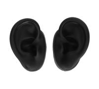 Modèle d'oreille en Silicone, réaliste, Flexible, réutilisable, modèle de pratique de perçage d'oreille gauche droite pour boucles d'oreilles, affichage d'écouteurs (Noire)