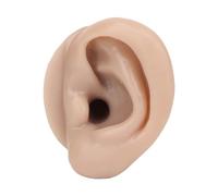 Modèle d'oreille en Silicone souple et Flexible, couleur peau foncée, pour la pratique du perçage, affichage de Simulation, enseignement (Gauche)