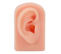Modèle d'oreille en silicone souple et flexible - Fausse oreille droite - Parties du corps en silicone - Oreille réaliste en silicone pour la pratique du perçage, affichage de bijoux, acupuncture