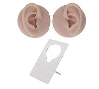 Modèle d'oreille humain Solicone High Simulation Percing Practice pour l'enseignement et l'affichage de l'oreille (Couleur de peau moyenne)
