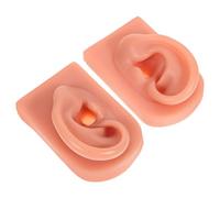 Modèle D'oreille Humaine En Silicone Pour Entraînement Au Perçage Ensemble De 2 Oreilles Peau Foncée Pour Pratique Et Enseignement Du Perçage D'oreilles