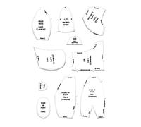 Modèle D'ours À Mémoire, Ensemble De Règles De De D'ours À Mémoire, Avec Instructions 10 Pièces Fournitures D'artisanat En Acrylique Pour Débutants, Parents, Maîtres, Amis, Avancés