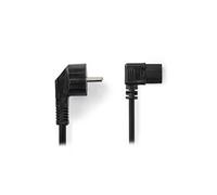 Nedis Modèle du produit : Câble d'alimentation coudé pour PC, moniteur et onduleur noir Noir G