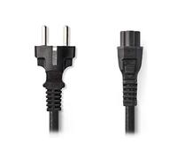 Nedis Câble d'alimentation IEC-320-C5 avec fiche de contact de protection nickelé 2 m noir