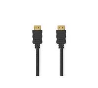 NEDIS Câble HDMI haute vitesse avec Ethernet - Connecteur HDMI - 4K @ 60Hz - ARC - 18 Gbps - 5 m - Rond - PVC - Noir - Étiquette