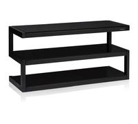 NorStone Esse noir satiné et verres noirs - Meubles TV