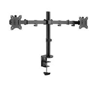 Goobay Support double moniteur Basic 58529 – 2x 17-32 pouces VESA 100x100 orientable réglable noir
