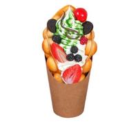 Modèle d'œuf en forme d'œuf - Décoration pour boulangerie et étal de marché, accessoire de fausse crème glacée réaliste en polyuréthane (confiture verte)