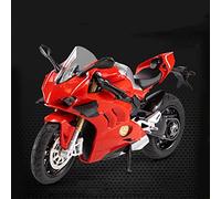 Modèle Échelle 1:12 pour Ducati V4S Alliage Moto Modèle Lumière Et Effet Sonore Moulé sous Pression Voiture Jouets Cadeau d'anniversaire Collection(Rosso)