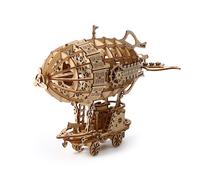 Modèle en bois 3d, conception de dirigeable avec mouvement mécanique.