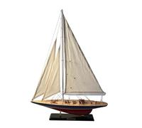 Modèle en bois détaillé de yacht à voile Endeavour Classe J de 50 cm de long | Yacht de course Americas Cup | Ornement nautique | Modèle de voilier | Modèle de yacht à voile Endeavour | Kit de bateau