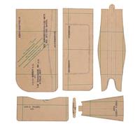 Modèle en cuir acrylique 6 pièces bricolage sac à main sac à main outils d'artisanat moule à motif transparent durable pour les amateurs de travail du cuir et les créateurs de