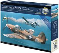 Modèle en plastique pour collage Cactus Air Force Deluxe Set - F4F-4 Wildcat® et P-400/P-39D Airacobra sur Guadalcanal (70049) sur une échelle de 1/72