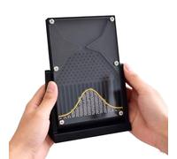 Modèle expérimental de Planche de Galton, 12 x 18 cm, modèle mathématique de Distribution Normale, démonstration pédagogique de probabilités avec Courbe Rouge(Black)