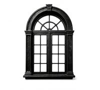 Modèle Fenêtre Gothique Architecture Miniature Ornement Historique Construction Détail Précision Robuste Artisanat pour Maquette Bâtiment Scène Décoration, Noir