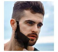 Modèle Formateur De Barbe Outil De Modelage, LucBuy Peigne De Styling Pochoir Pour Moustache Pattes D’oreilles Poils Du Visage Coupe Guide D’entretien Mâchoire Joue Cou Ligne Courbe Symétrique (A2)