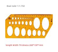 Modèle Mesure Règle Circulaire Ovale Durable K Résine Dessin Design Meuble Architecte Modèle Rédaction Règle - Type [Ruler-K-101]-1pc