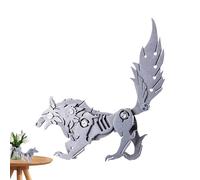 Modèle Métallique De Puzzle 3D Wolf - Système De Conception D'assemblage Découpé Au, Structure Artisanale Détaillée À Emboîtement, Feuilles De Métal De Haute Qualité | Puzzle 3D Loup en