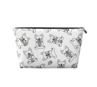 Modèle Mignon de Bouledogue français, Trousse de Toilette Trousse de Maquillage Sac à cosmétiques Trousse de Toilette de Voyage Portable