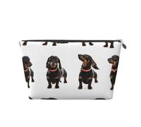 Modèle Mignon de Chien Teckel, Trousse de Toilette Trousse de Maquillage Sac à cosmétiques Trousse de Toilette de Voyage Portable