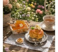 Modèle miniature de thé de l'après-midi pour maison de poupée à l'échelle 1:12, ornement de bureau miniature, décoration de bureau et d'étagère, mini café d'exposition et accessoire pour la photograph