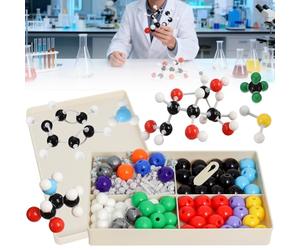 Modele Moleculaire 240Pcs, Kit Molécules Chimie Organique avec Atome Liens et Guide D'instruction pour Les Enseignants et Scientifiques par Poweka