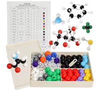 Modele Moleculaire Chimie Organique 240Pcs, Kit Modele Moleculaire avec Atome Liens et Guide D'instruction pour Les Enseignants et Scientifiques par Poweka