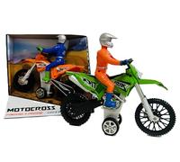 Modèle Moto Cross Moto Jouet Lumières Sons Réels et Musique avec Mouvement à Embrayage avec Pilote Moto pour Enfants Moto Jeu Dirt Bike Cross Modèle Couleurs Assorties Couleur Aléatoire