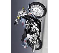 Modèle Moulé sous Pression De Vélo De Moto Bleu 1/18 pour Cadeaux pour Enfants Collection Adulte pour FXS Low Rider 1977