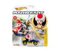 Voiture Mattel Hot Wheels Mario Kart - Véhicule en métal 1/64 - Personnage Toad Mach 8