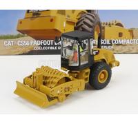 MODÈLE MOYEN CHANTIER STATIQUE CATERPILLAR CATCS56 ROULEAU VIBRANT ÉCHELLE 1/87