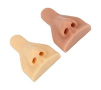 Modèle Nasal en Silicone Souple pour Pratique de Suture | Comprend 2 couleurs, une structure de nez humain, un matériau en silicone flexible, adapté aux débutants, un présentoir à