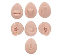 Modèle Partie Du Corps Silicone Souple, Modèle D'entraînement Au Piercing Simulation D'oreille, D'œil Nez Bouche Et Langue En Silicone, Modèle Nombril Pour Les Perceurs Novices (Couleur chair moyenne)