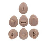 Modèle Partie Du Corps Silicone Souple, Modèle D'entraînement Au Piercing Simulation D'oreille, D'œil Nez Bouche Et Langue En Silicone, Modèle Nombril Pour Les Perceurs Novices (Couleur de peau