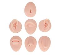 Modèle Partie Du Corps Silicone Souple, Modèle D'entraînement Au Piercing Simulation D'oreille, D'œil Nez Bouche Et Langue En Silicone, Modèle Nombril Pour Les Perceurs Novices (Couleur de peau