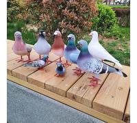 Modèle pigeon en mousse pour jardin d'intérieur et décoration d'intérieur avec texture de plumes réaliste et posture debout équilibrée (A)