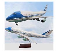 Modèle réduit d'Air Force One B747-400: avion en résine à l'échelle 1:160 avec train d'atterrissage amovible et roues rotatives, objet de collection for adultes passionnés d'aviation.(Upgrade)