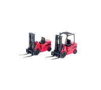 Modèle Réduit De Chariot Élévateur Plastique À L'échelle 1:76 Objet De Collection Statique Souvenir Ou Cadeau Vacances(Red)