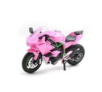 Modèle réduit de moto 1:18 Alliage Pour Kawasaki H2R Moto Modèle Jouet Scooter Cadeau Gâteau Ornement(Pink)