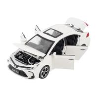 Modèle réduit de Toyota Corolla en Alliage de Zinc à l'échelle 1:32 avec Effets sonores et Lumineux et Fonction de rétrofriction - Pièce de Collection(White)