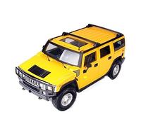 Modèle réduit de Voiture décorative en Alliage moulé sous Pression, échelle 1:18, pour SUV Hummer H2 Décorations de Collection(Yellow)