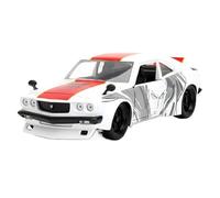 Modèle Réduit De Voiture en Alliage Mazda RX3 1974 À L'échelle 1:24, Collection Commémorative pour Les Passionnés Jouets Non RC(White)