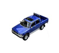 Modèle Réduit De Voiture en Alliage pour Toyota Hilux 1994 Double Rangée Quatre Roues Motrices Collection Hobby 1:64 Miniature De Collection(Blue 1)