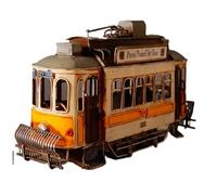 Modèle Réduit De Voiture en Fer Forgé Artisanat Décoration Douce Niche Ornement De Bureau Style Vintage(Yellow Large Size)