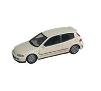 Modèle Réduit De Voiture Honda Civic JDM Résine À L'échelle 1/43 Idéal pour Décorer Une Chambre Ou Un Espace Rangement(White)