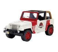 Modèle réduit de voiture - JADA TOYS - Jurassic Park Jeep Wrangler - Intérieur - Adulte - Blanc et vert